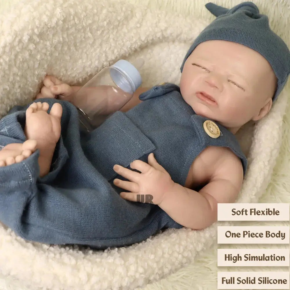 Image of Reborn Baby Dolls 45 Cm 100% Platinum Solid Silicone Reborn Baby Boy