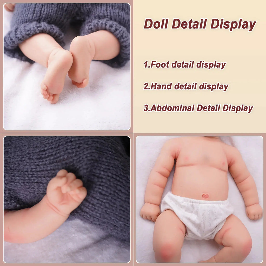 Image of Reborn Baby Dolls 47 Cm Full Silicone Reborn Doll Dressable Make-Up