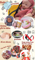 Image of Reborn Baby Dolls 47 Cm Full Silicone Reborn Doll Dressable Make-Up
