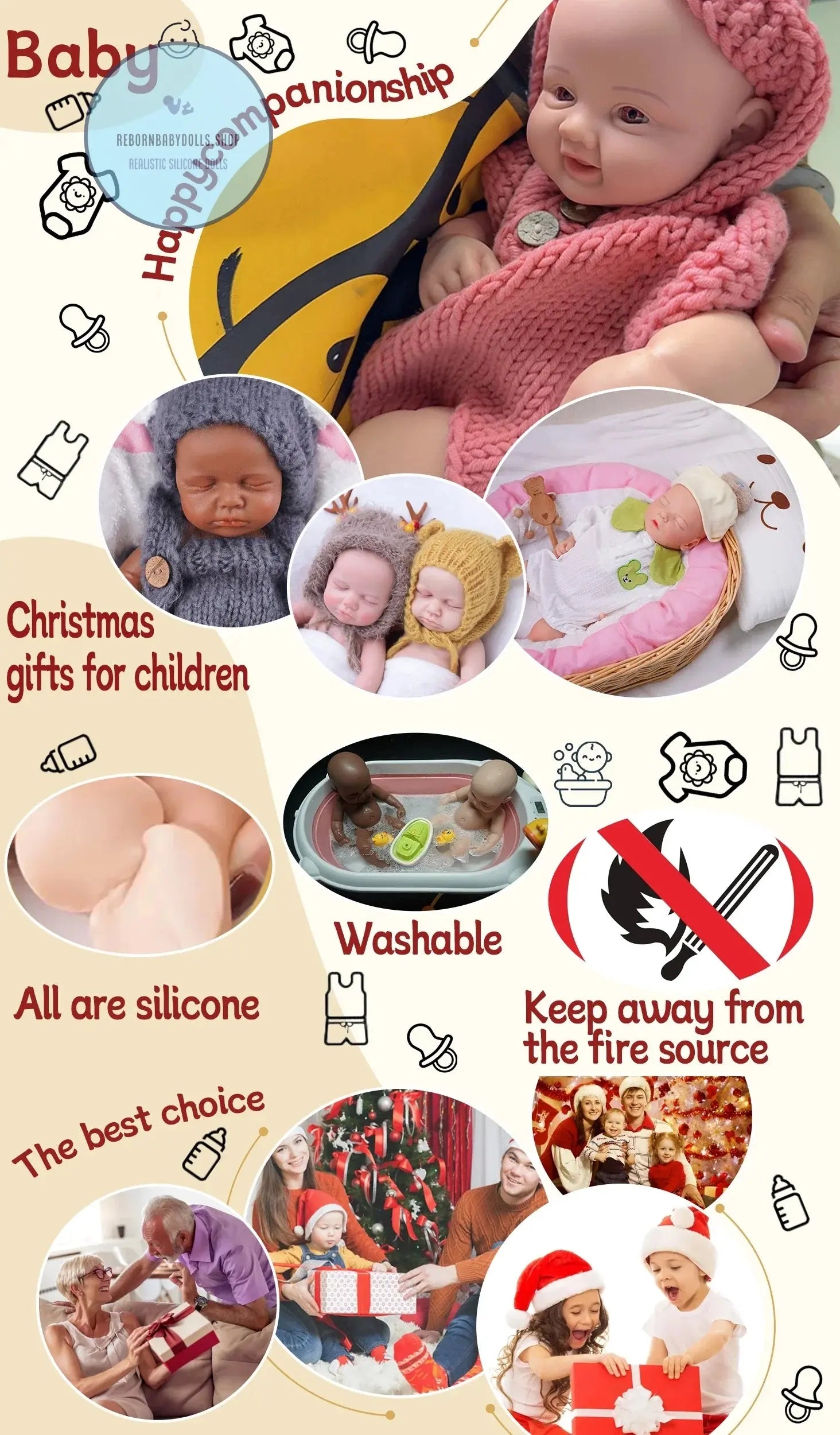 Image of Reborn Baby Dolls 47 Cm Full Silicone Reborn Doll Dressable Make-Up
