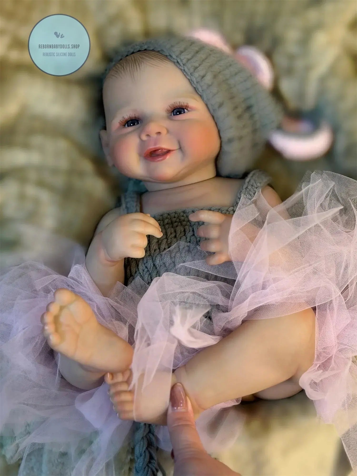 Image of Reborn Baby Dolls 50Cm Cuddly Vivienne Bebe Reborn Girl With Painted