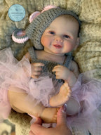Image of Reborn Baby Dolls 50Cm Cuddly Vivienne Bebe Reborn Girl With Painted