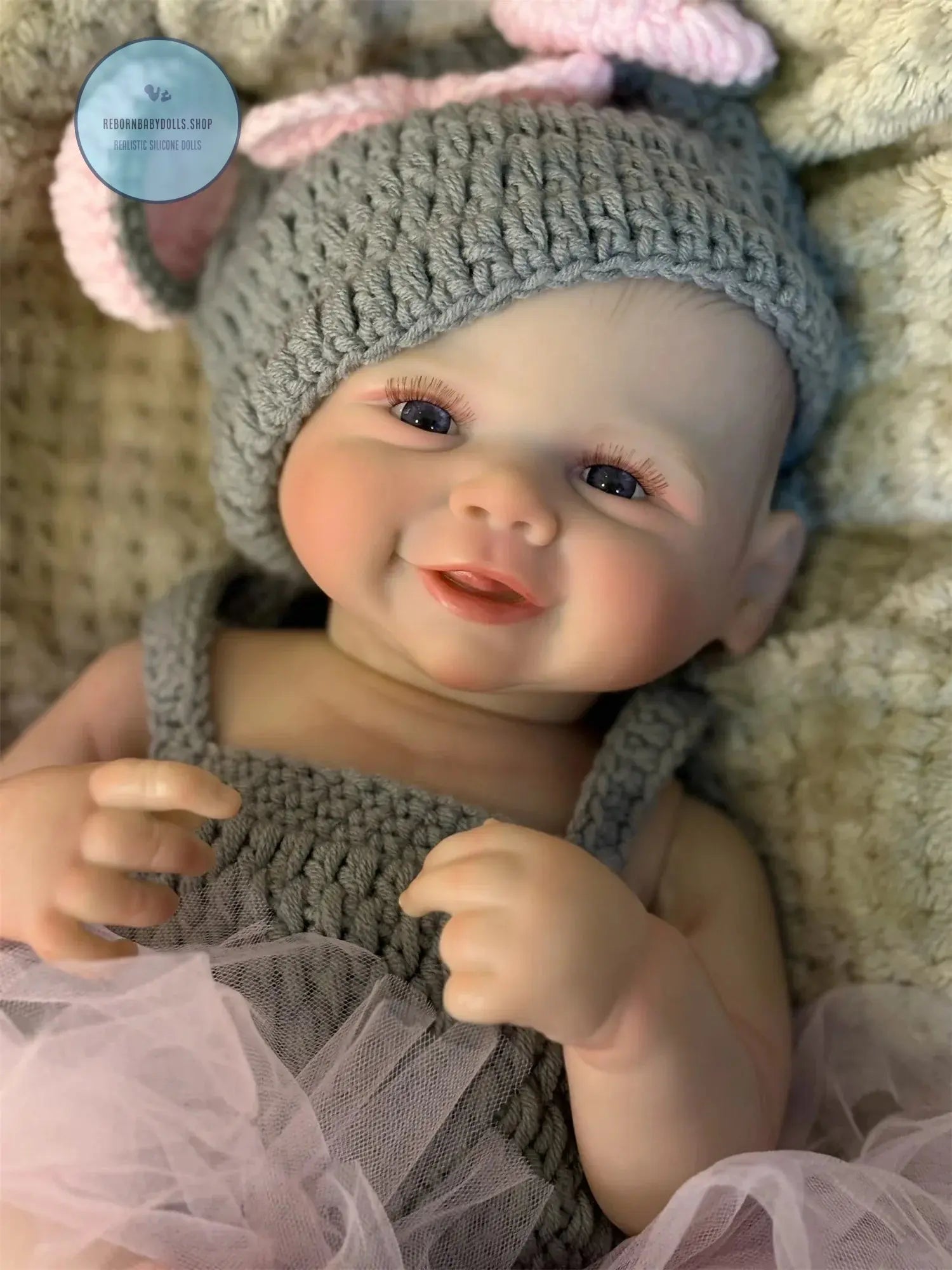 Image of Reborn Baby Dolls 50Cm Cuddly Vivienne Bebe Reborn Girl With Painted