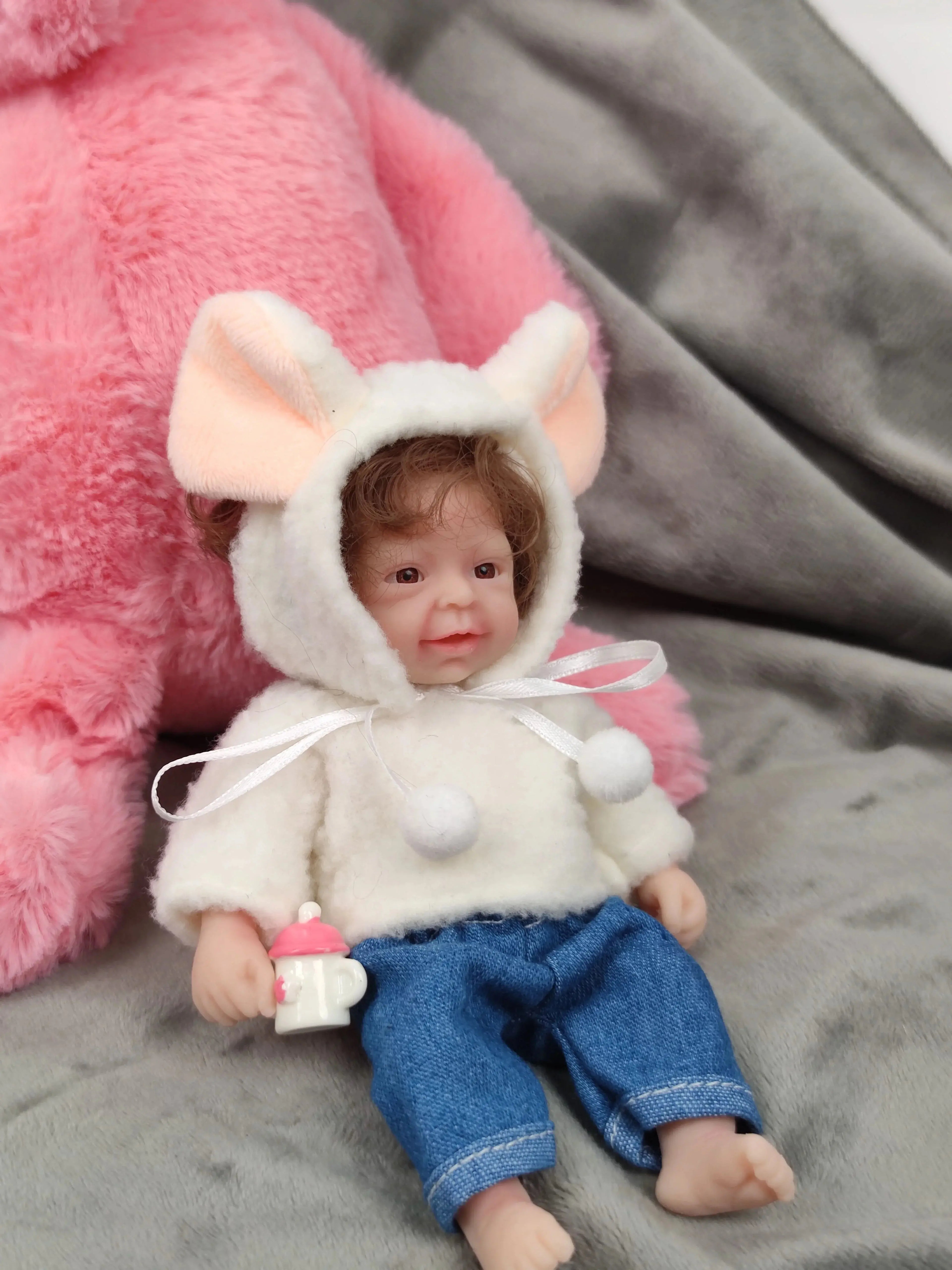 Image of Reborn Baby Dolls 6 Inch Mini Baby Reborn Silicone Boy Doll Realistic