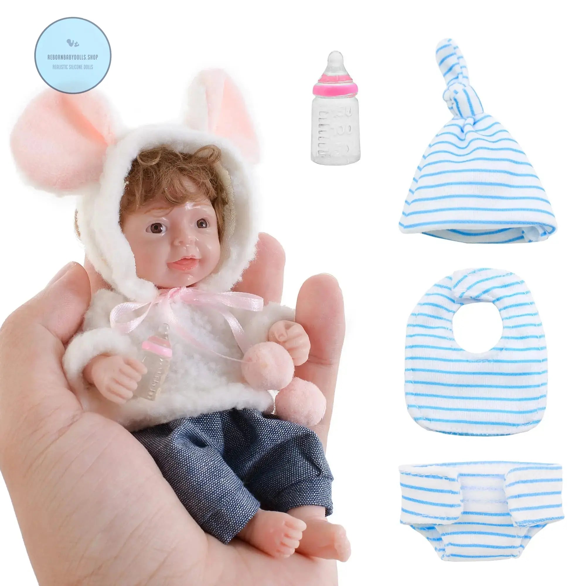 Image of Reborn Baby Dolls 6 Inch Mini Baby Reborn Silicone Boy Doll Realistic