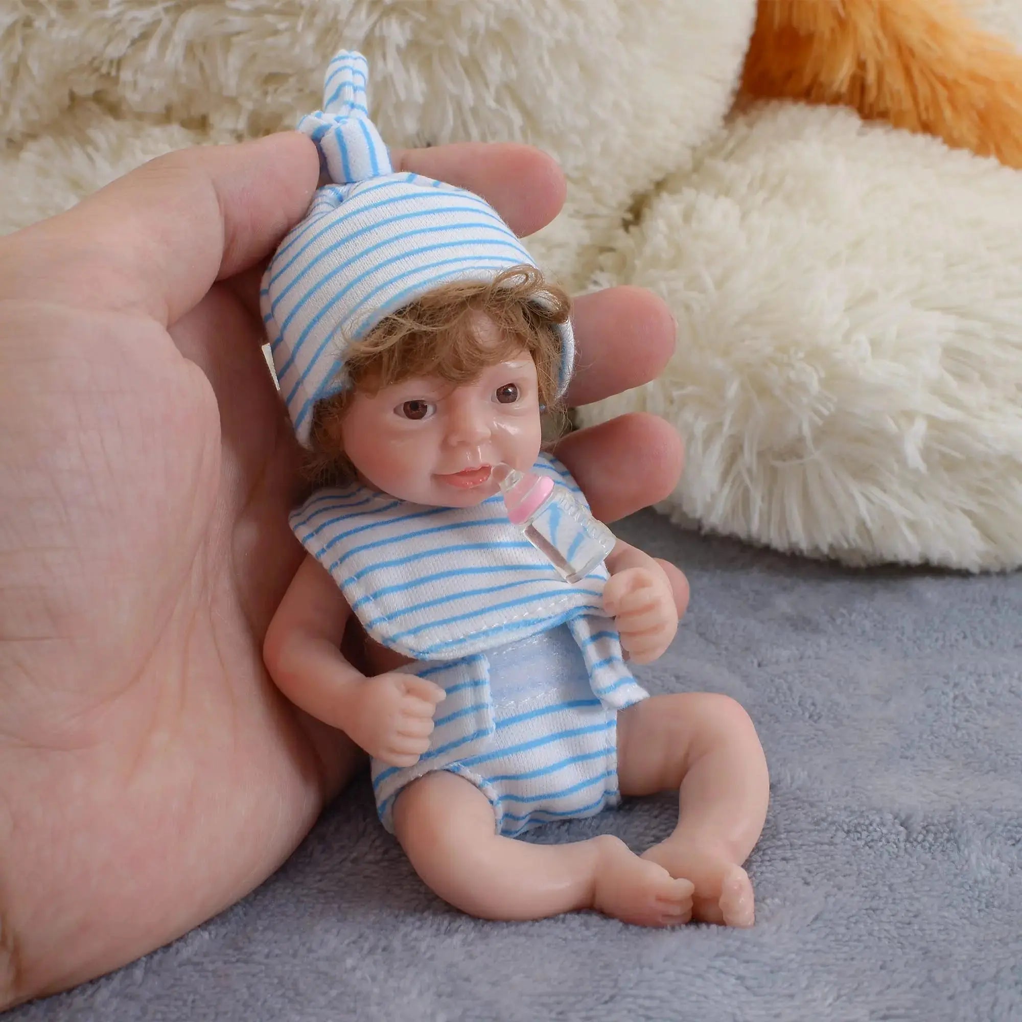 Image of Reborn Baby Dolls 6 Inch Mini Baby Reborn Silicone Boy Doll Realistic