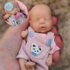 Image of Reborn Baby Dolls Can Open Mouth 6Inch Mini Whole Body Silicone