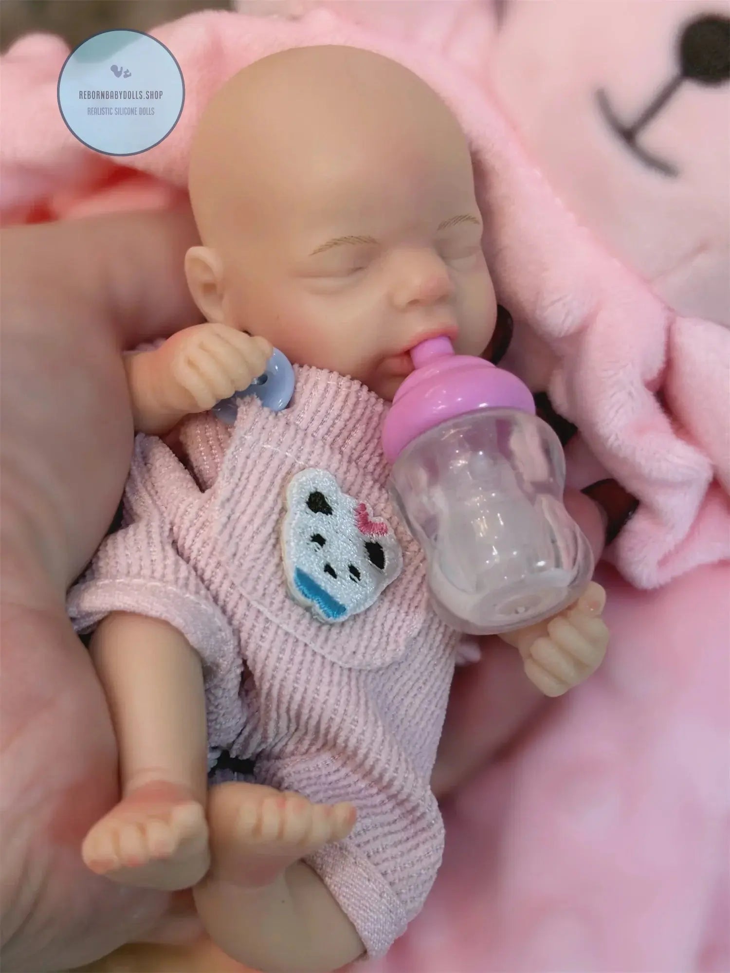 Image of Reborn Baby Dolls Can Open Mouth 6Inch Mini Whole Body Silicone