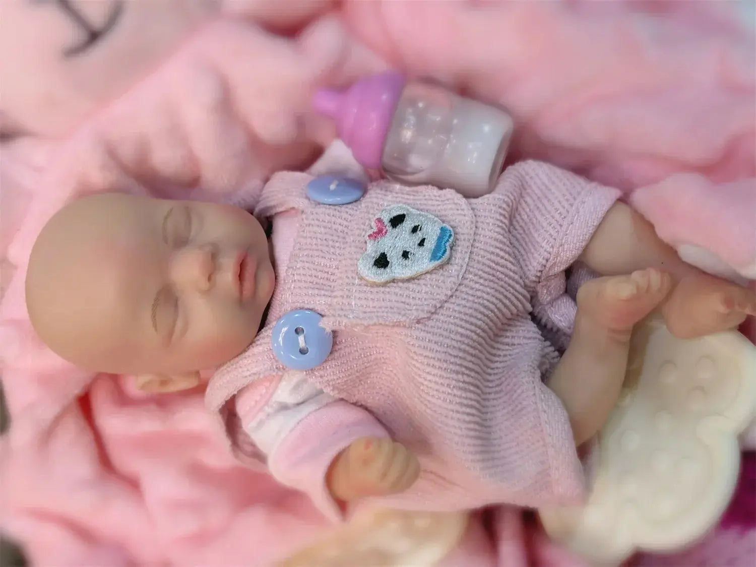 Image of Reborn Baby Dolls Can Open Mouth 6Inch Mini Whole Body Silicone