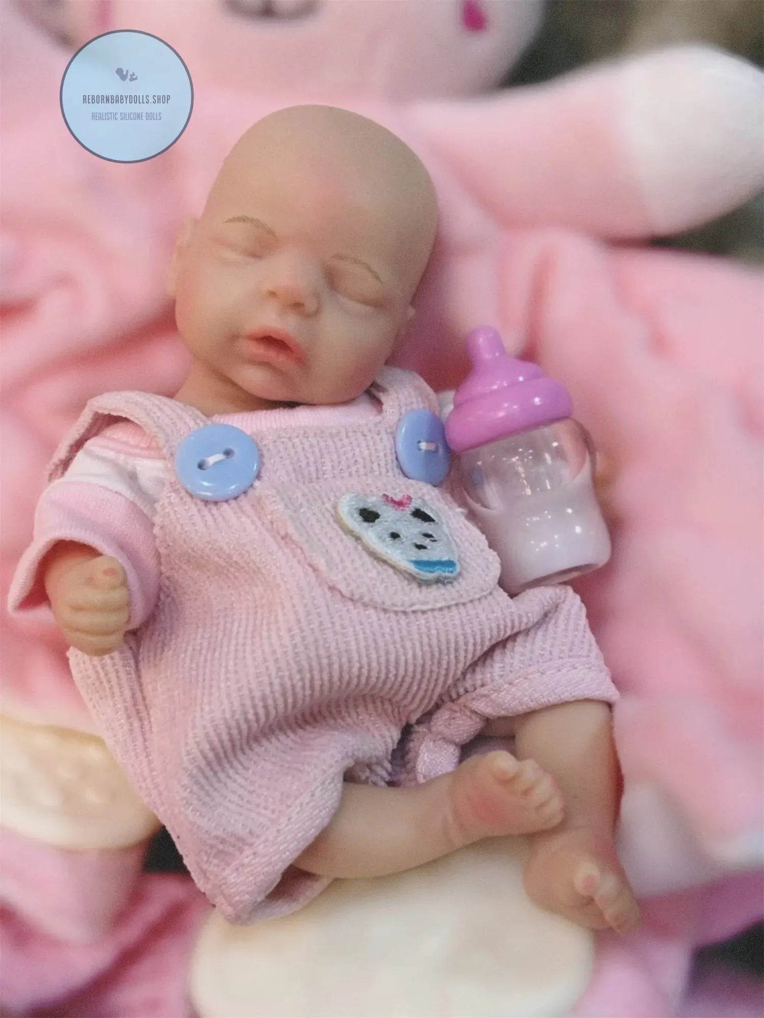 Image of Reborn Baby Dolls Can Open Mouth 6Inch Mini Whole Body Silicone