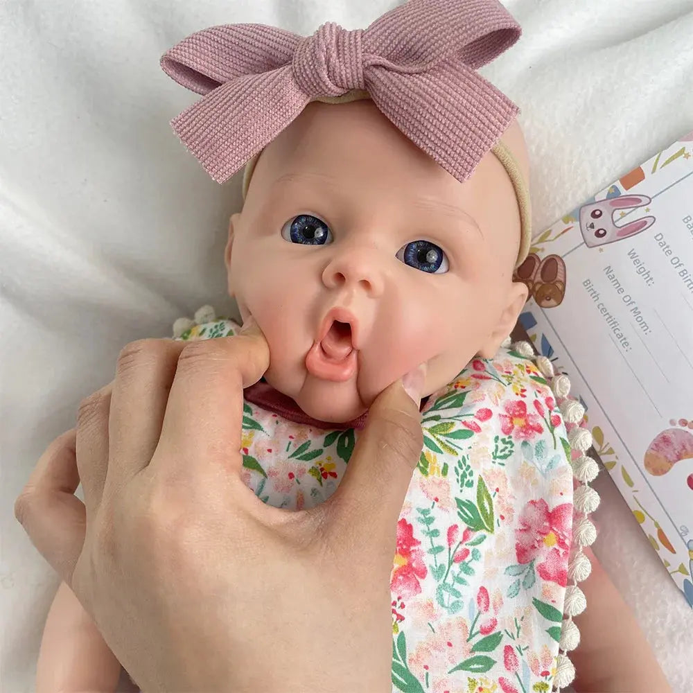 Image of Reborn Baby Dolls Chubby Flexible Handmade Silicone Reborn Baby Girl