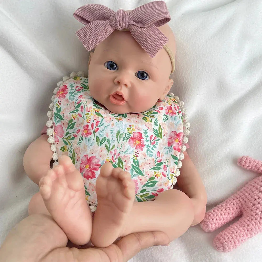 Image of Reborn Baby Dolls Chubby Flexible Handmade Silicone Reborn Baby Girl