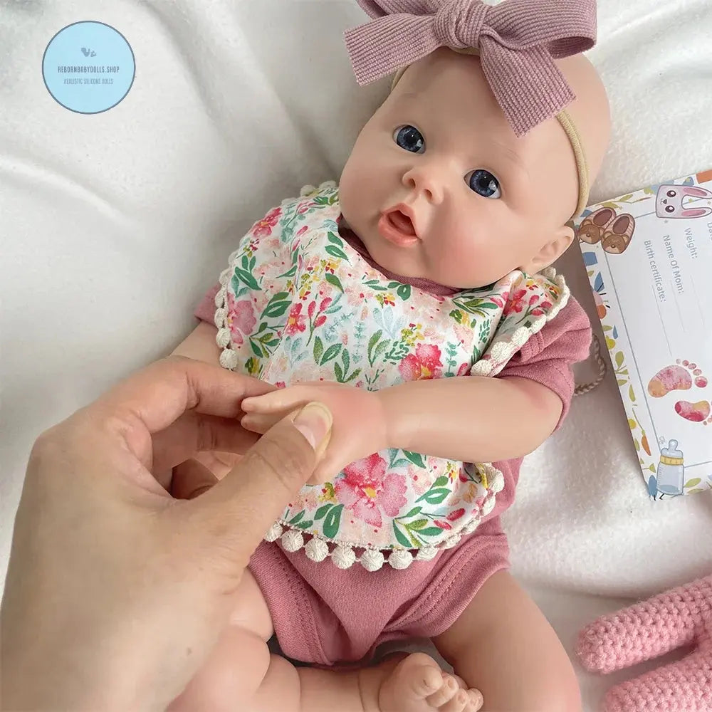 Image of Reborn Baby Dolls Chubby Flexible Handmade Silicone Reborn Baby Girl