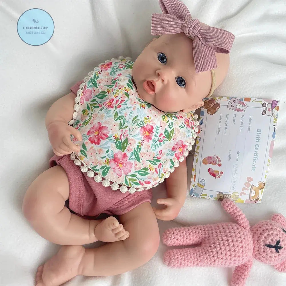 Image of Reborn Baby Dolls Chubby Flexible Handmade Silicone Reborn Baby Girl