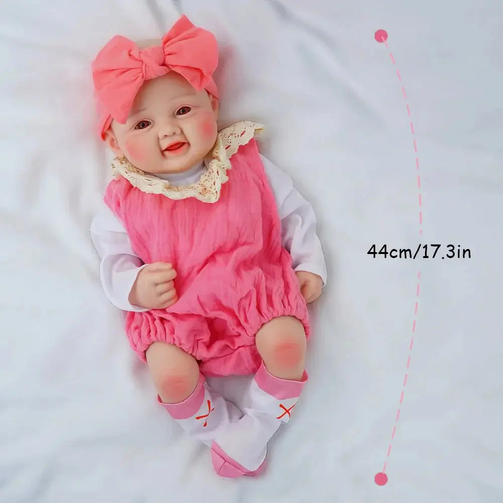 Image of Reborn Baby Dolls Exquisite Smile With Open Eyes! 17.3-Inch Medical