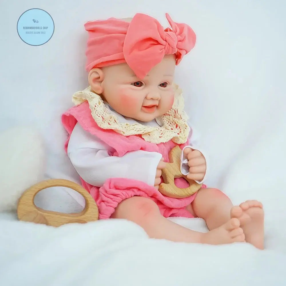 Image of Reborn Baby Dolls Exquisite Smile With Open Eyes! 17.3-Inch Medical