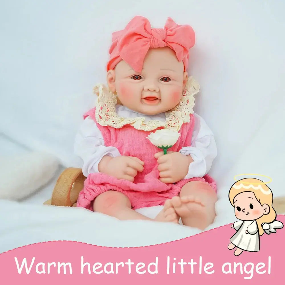 Image of Reborn Baby Dolls Exquisite Smile With Open Eyes! 17.3-Inch Medical