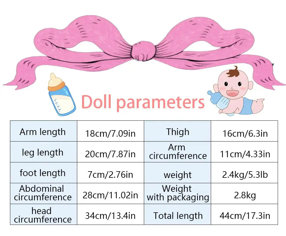 Image of Reborn Baby Dolls Exquisite Smile With Open Eyes! 17.3-Inch Medical