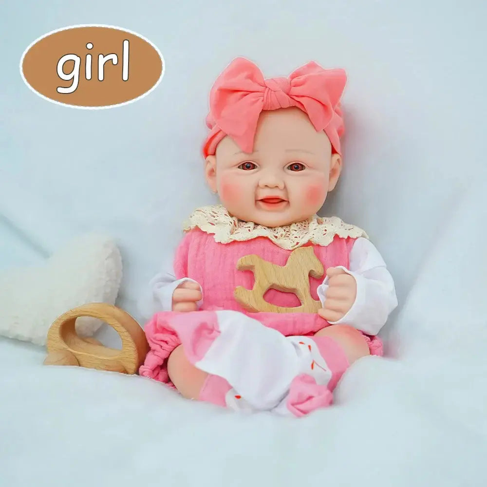 Image of Reborn Baby Dolls Exquisite Smile With Open Eyes! 17.3-Inch Medical