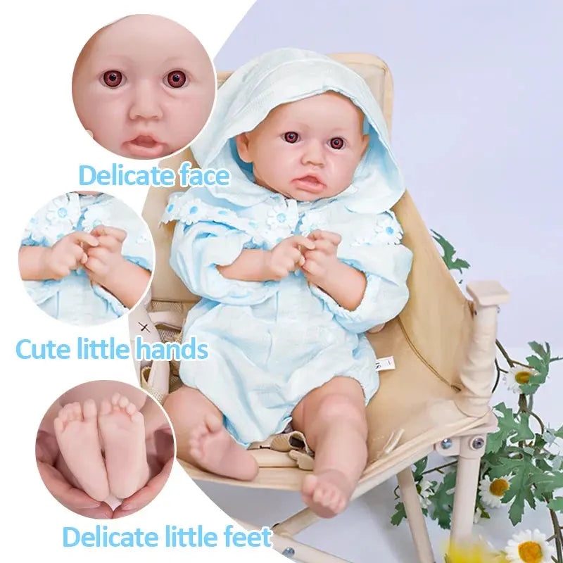 Image of Reborn Baby Dolls Exquisitely Hand-Painted 19.69-Inch Silicone Reborn