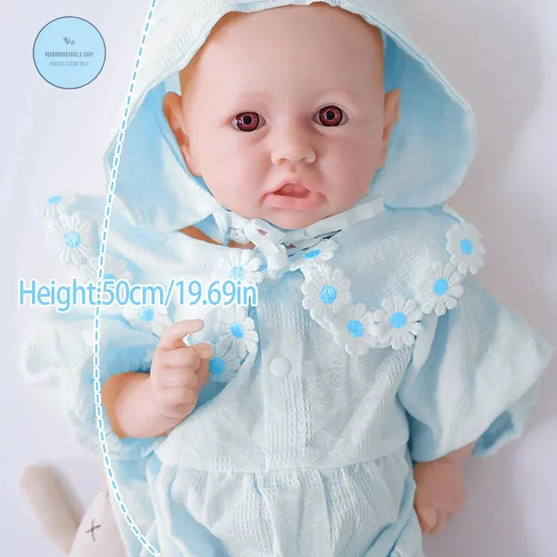 Image of Reborn Baby Dolls Exquisitely Hand-Painted 19.69-Inch Silicone Reborn