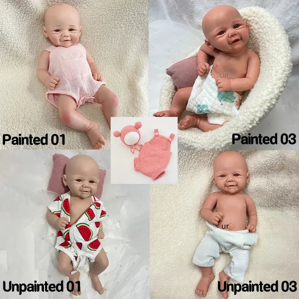 Image of Reborn Baby Dolls Full Body Silicone Soft 18 Inch Lifelike Silicone