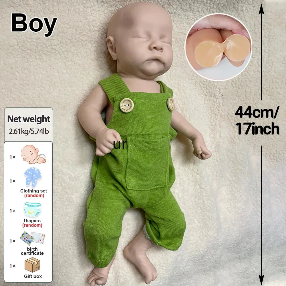 Image of Reborn Baby Dolls Handmade 18" Full Body Silicone Reborn Bebe Boy