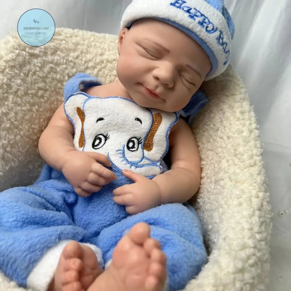 Image of Reborn Baby Dolls Handmade 19Inch Pascale Platinum Silicone Reborn