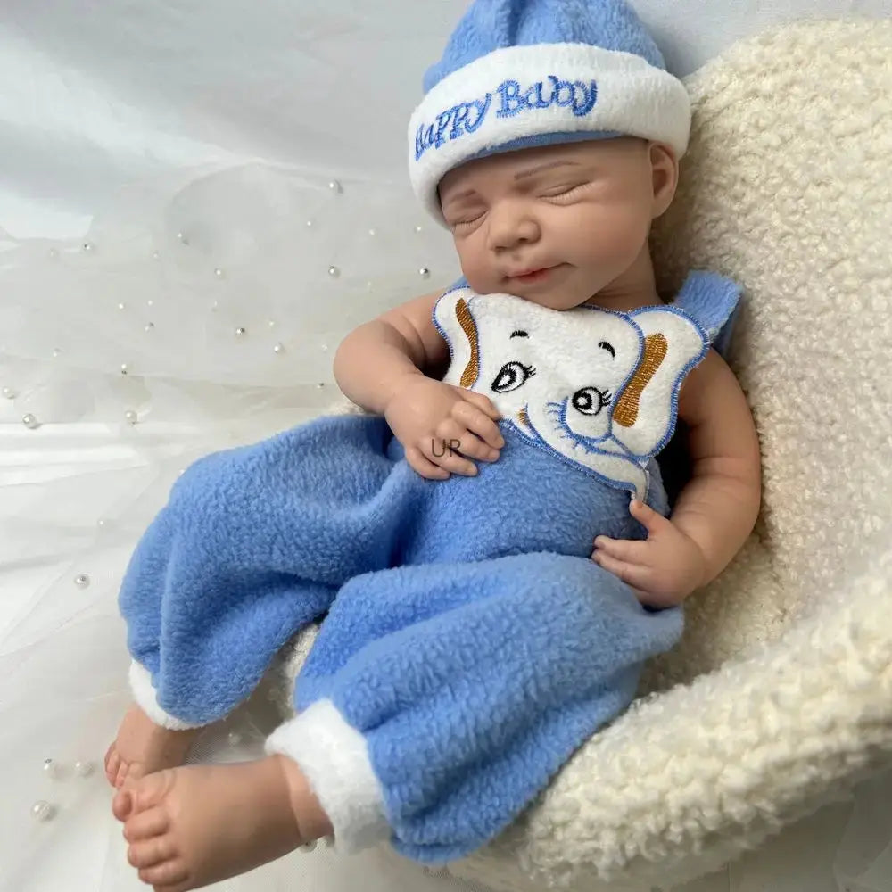 Image of Reborn Baby Dolls Handmade 19Inch Pascale Platinum Silicone Reborn