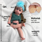 Image of Reborn Baby Dolls Handmade Solid 20Inch Silicone Reborn Baby Girl
