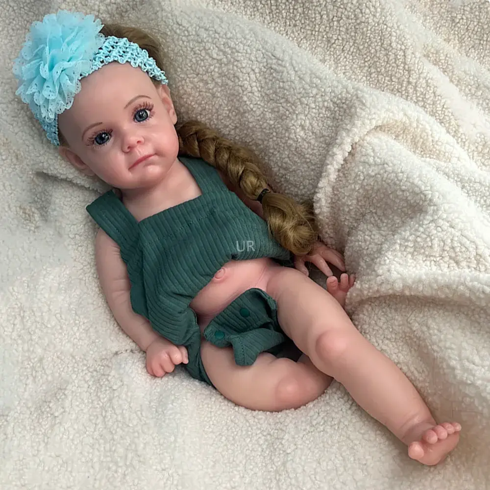 Image of Reborn Baby Dolls Handmade Solid 20Inch Silicone Reborn Baby Girl