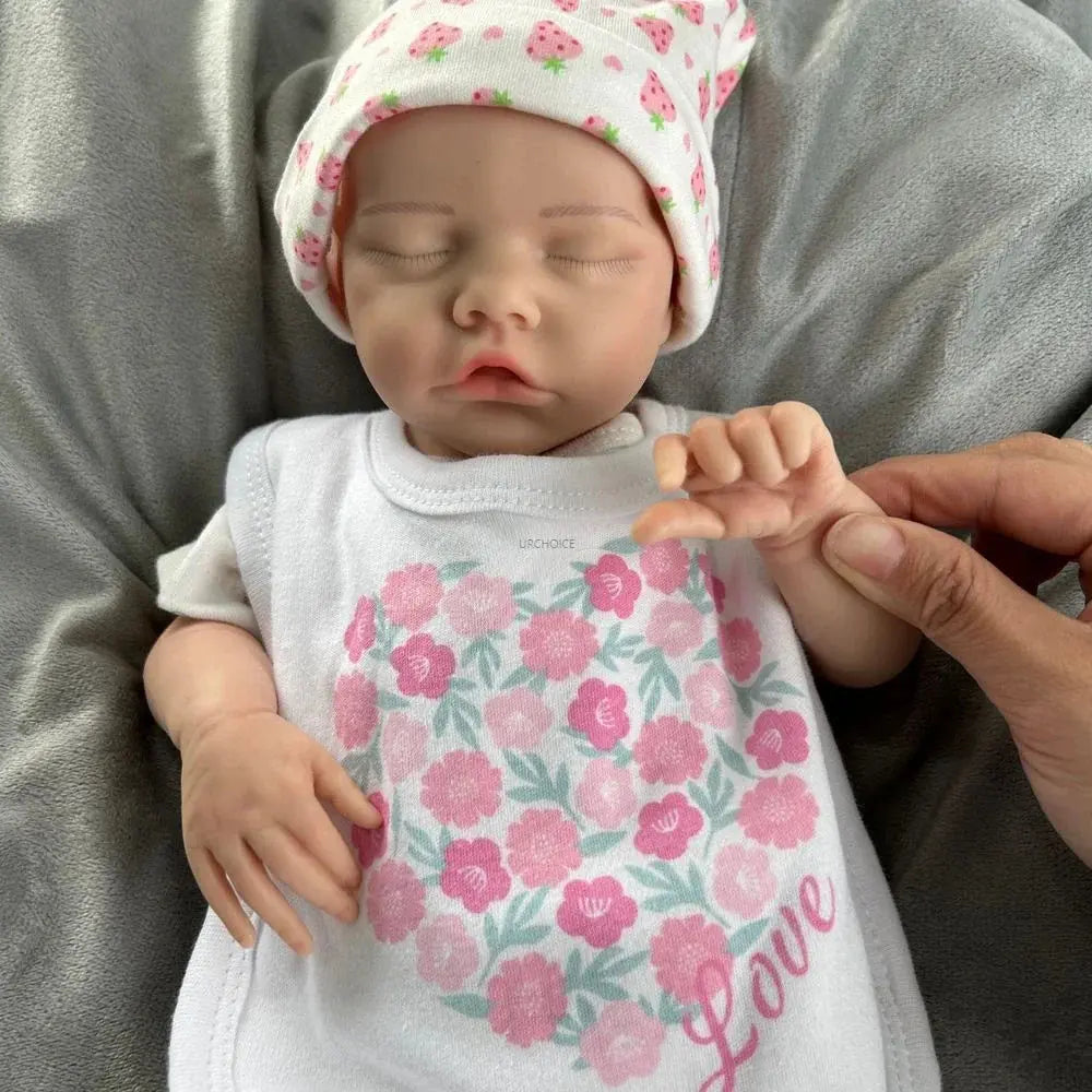 Image of Reborn Baby Dolls Highly Detailed 3D Skin Silicone Reborn Baby Girl