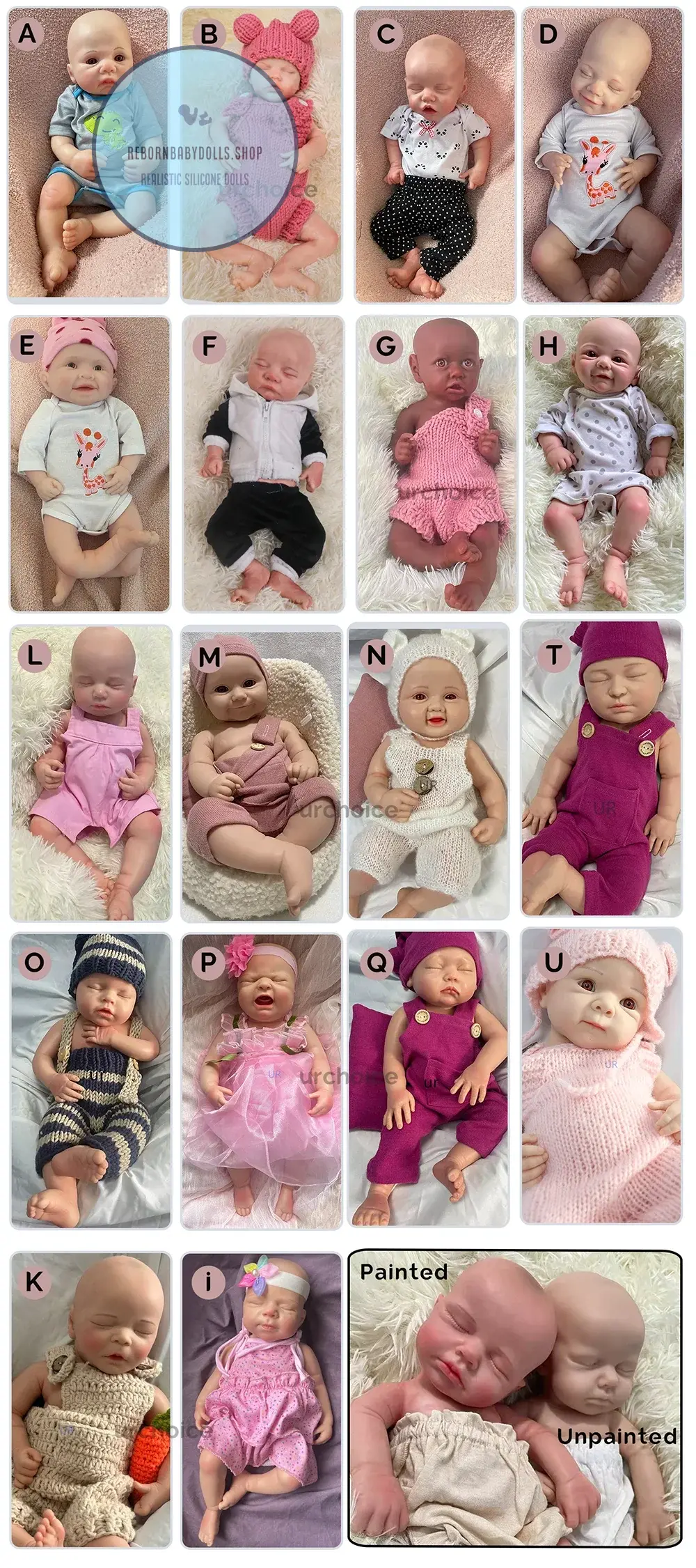 Image of Reborn Baby Dolls Lifelike 20" Silicone Reborn Doll Handmade Soft