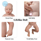 Image of Reborn Baby Dolls Lifelike Full Body Platinum Silicone Baby Girl