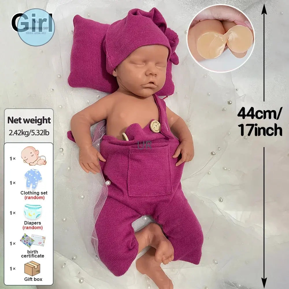 Image of Reborn Baby Dolls Lifelike Full Body Platinum Silicone Baby Girl
