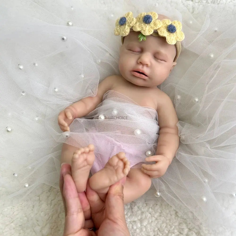 Image of Reborn Baby Dolls Mini 12 Inch Baby Girl Loulou Can Open Mouth