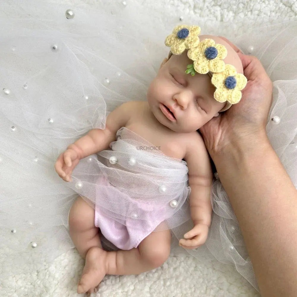 Image of Reborn Baby Dolls Mini 12 Inch Baby Girl Loulou Can Open Mouth