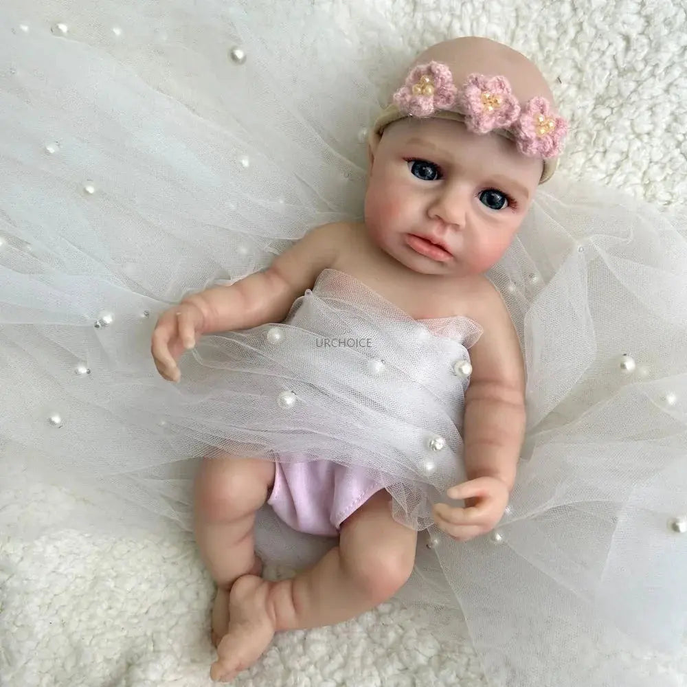 Image of Reborn Baby Dolls Mini 12 Inch Baby Girl Loulou Can Open Mouth