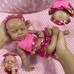 Image of Reborn Baby Dolls Mini 12 Inch Dark Skin Full Silicone Reborn Baby