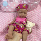 Image of Reborn Baby Dolls Mini 12 Inch Dark Skin Full Silicone Reborn Baby