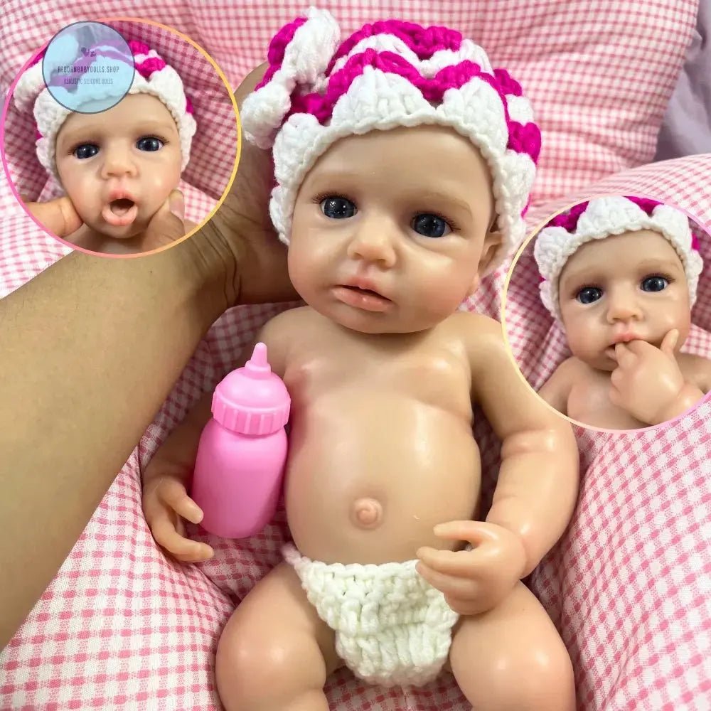 Image of Reborn Baby Dolls Mini 12Inch Loulou Awake Can Open Mouth Silicone
