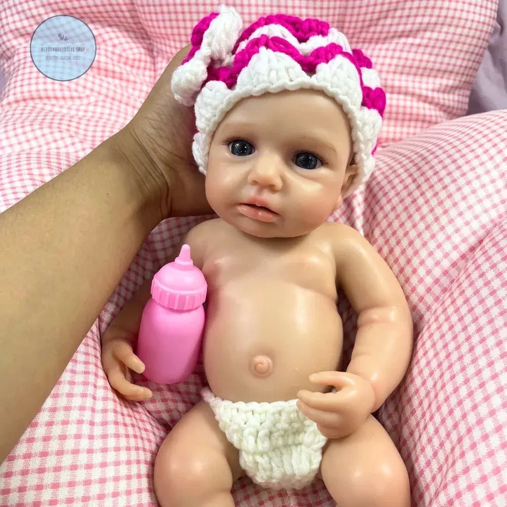 Image of Reborn Baby Dolls Mini 12Inch Loulou Awake Can Open Mouth Silicone