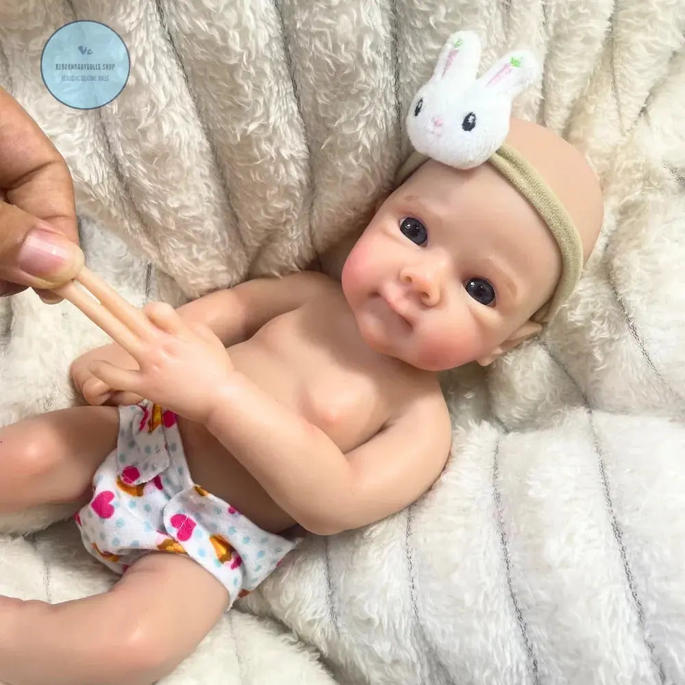 Image of Reborn Baby Dolls Mini 13 Inch Adorable Bettie Reborn Full Solid