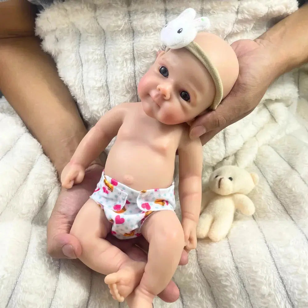 Image of Reborn Baby Dolls Mini 13 Inch Adorable Bettie Reborn Full Solid