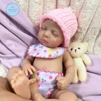 Image of Reborn Baby Dolls Mini 13 Inch Full Silicone Reborn Baby Doll Luna