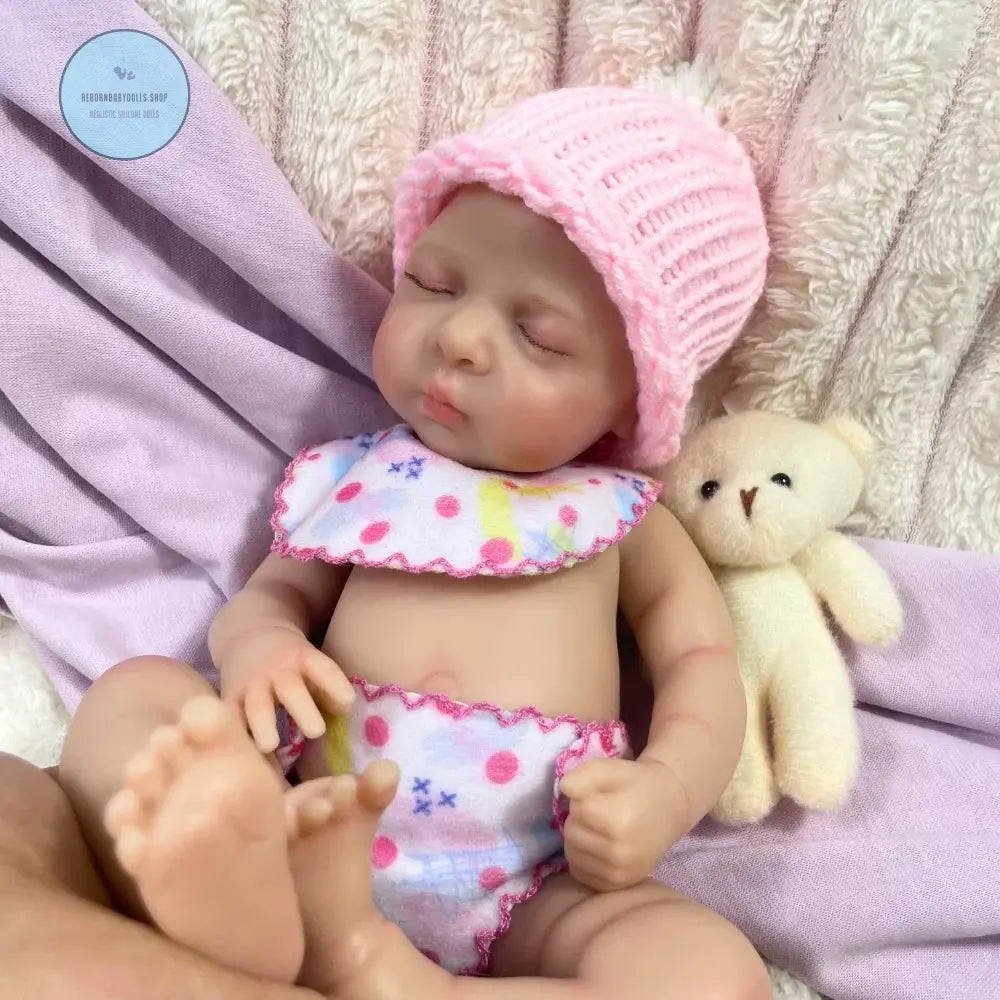 Image of Reborn Baby Dolls Mini 13 Inch Full Silicone Reborn Baby Doll Luna