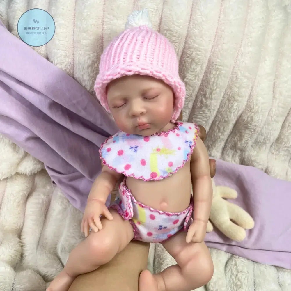 Image of Reborn Baby Dolls Mini 13 Inch Full Silicone Reborn Baby Doll Luna