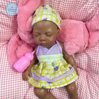 Image of Reborn Baby Dolls Mini 13 Inch Full Silicone Reborn Baby Luna Dark