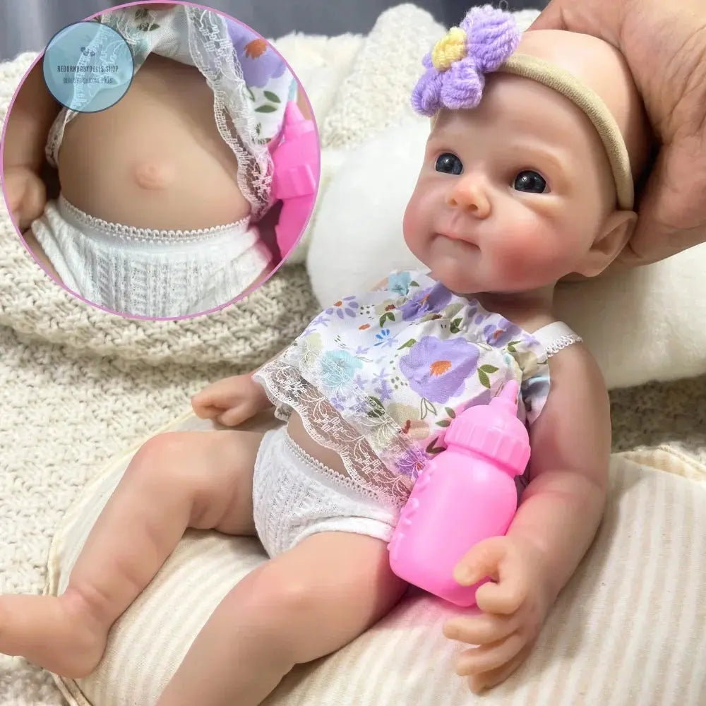 Image of Reborn Baby Dolls Mini 13 Inch Full Solid Silicone Bettie Reborn Baby