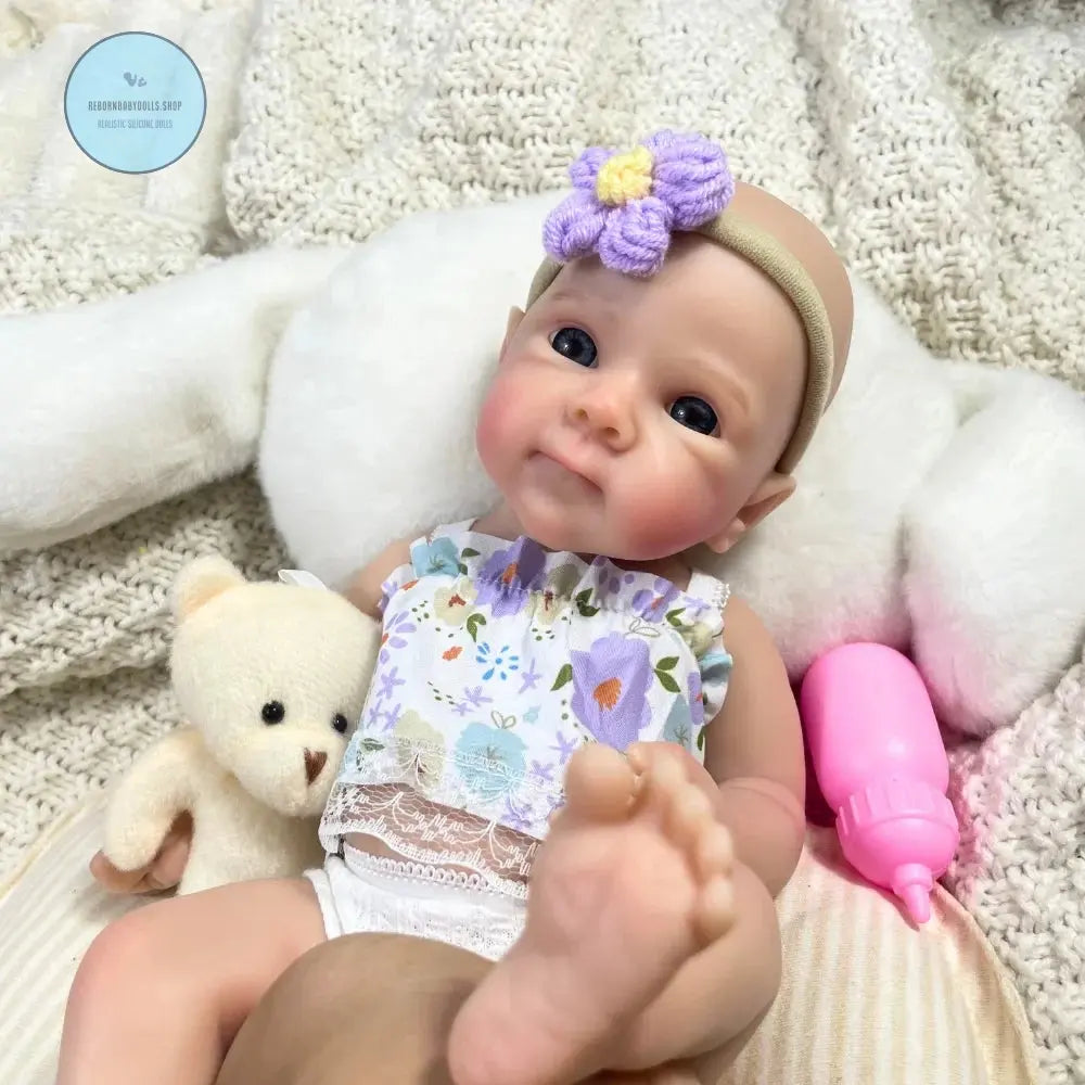 Image of Reborn Baby Dolls Mini 13 Inch Full Solid Silicone Bettie Reborn Baby